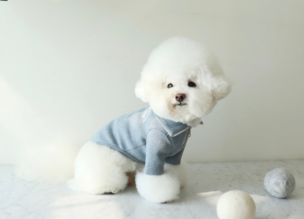 Creamble Logo Knit Zip-up